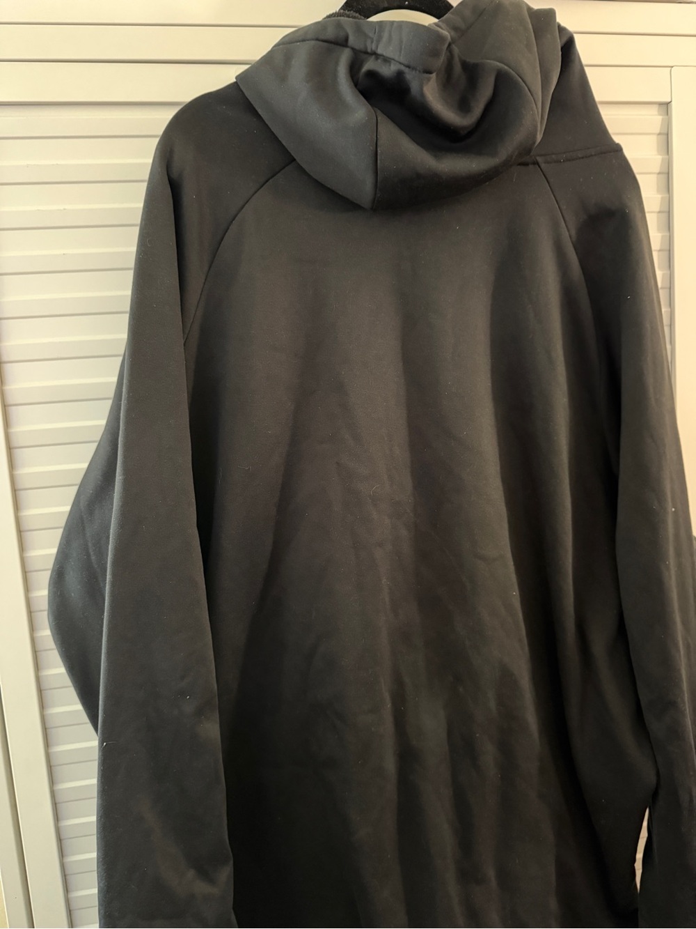 Nike Black Pullover Hoodie with White Stacked Logo - Picture 5 of 5